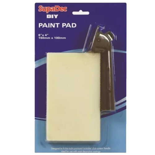 SupaDec DIY Decorating Paint Pad Refill with Handle 6"x4"/150mmx100mm