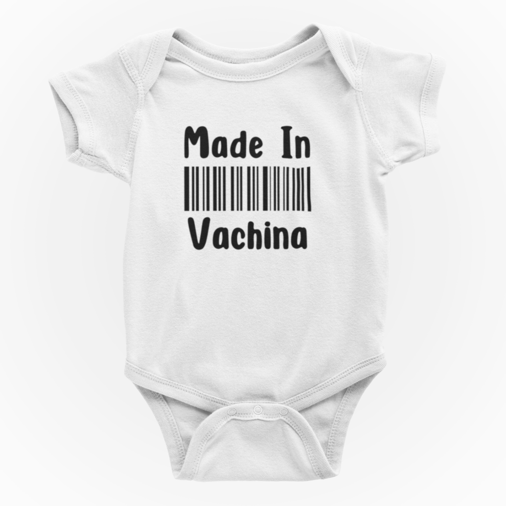 (3-6 months) Funny Baby Grow - Made In Vachina