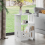 Bedside Table Tea Coffee Table Storage Space White Nightstand 3
