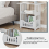 Bedside Table Tea Coffee Table Storage Space White Nightstand 6