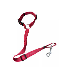 (Red) Headrest Anti Shock Pet Dog Car Seat Belt Bungee Lead Travel Safety Harness