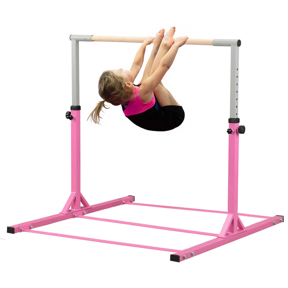 Gymnastics Bar Adjustable Kids Training Kip Horizontal Bars Home Gym