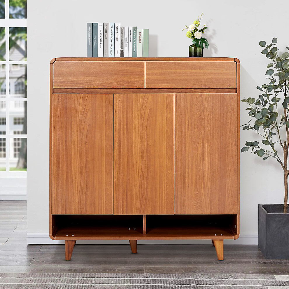 5-Tier Hallway Shoe Cabinet with Drawer