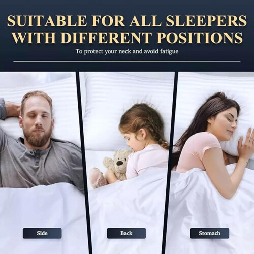Pillows Striped Luxury Soft Jumbo Neck Back Support Bed Pillow 6-Pack 1