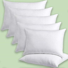 Pillows Striped Luxury Soft Jumbo Neck Back Support Bed Pillow 6-Pack