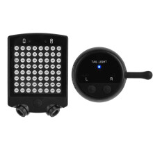 Sinal de Volta de Bicicleta Remoto Sem Fio Sinais de Volta Rechageable Usb Led Luz Traseira Aviso Acessório de Ciclismo Preto