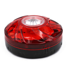 LED Warning Strobe Light, Red Warning Emergency Led Strobe Beacon Lights with Magnetic Base, Battery Operated(Black)