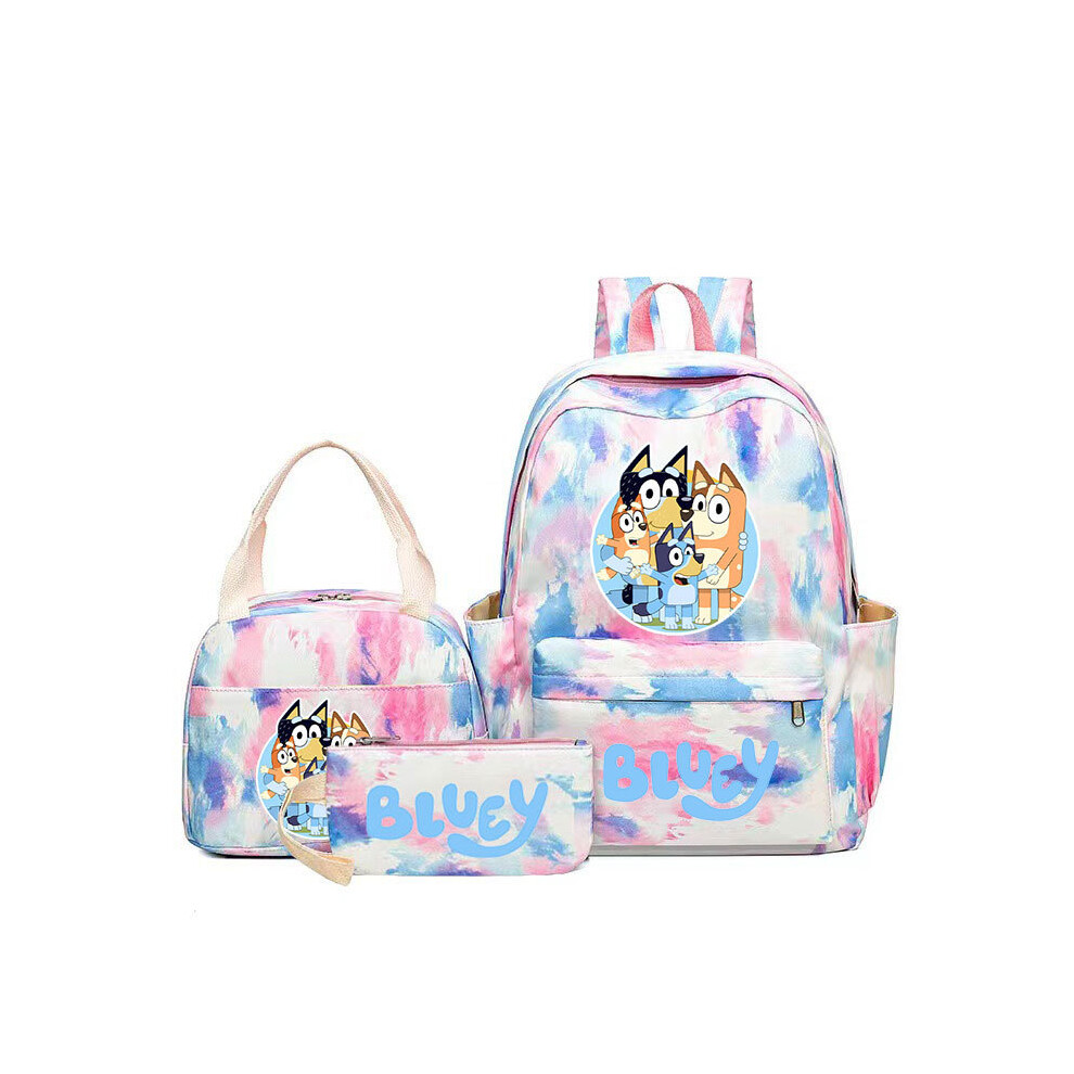 (7) 3Pcs/set Anime Bluey Backpack + Lunch Bag + Pencil Case