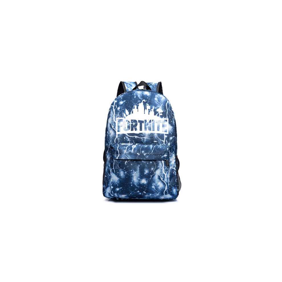 Goplushtoy (Lighting ) Fortnite Backpack Kids Capacity Bags School Bag Blue