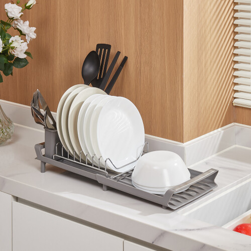 Living And Home Multifunctional Kitchen Dish Drying Rack, Tableware Storage Rack