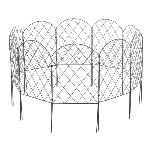 Living And Home 10Pcs Arched Top Iron Garden Fence 2
