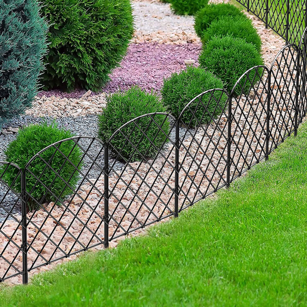 10Pcs Arched Top Iron Garden Fence