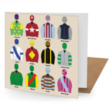Vintage Jockey Tops Greetings Card - 150x150 Blank