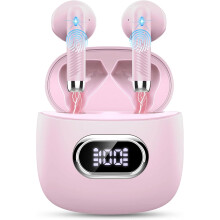 Wireless Earbud, Bluetooth Headphones 5.3 Stereo Bass 42H in-Ear Earphones 2024 Noise Cancelling Ear Buds 4 ENC Mic Call Bluetooth Earbud USB-C LED Di