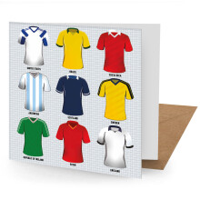 Vintage Football Tops Greetings Card - 150x150 Blank