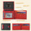 Red Men's Wallets Slim Rfid Leather 2 ID Window With Gift Box 7