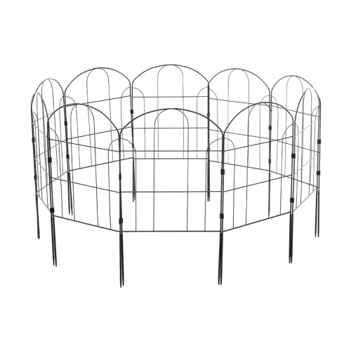 Living And Home 10Pcs Arched Top Iron Garden Fence 1