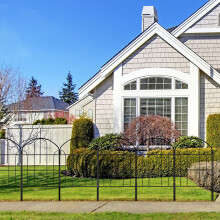10Pcs Arched Top Iron Garden Fence