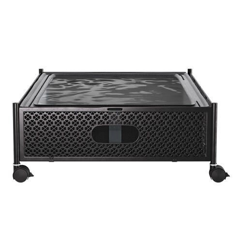 Living And Home Under Bed Steel Storage Organizer Basket with Wheels 2