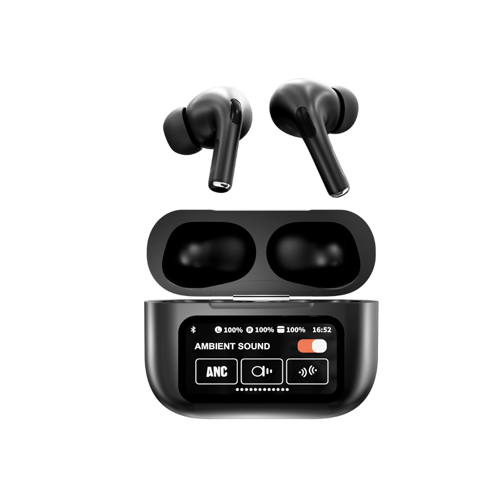 (Black) Tws Bluetooth 5.4 Earbuds, Anc+Enc Double Noise Reduction, Led Touch Screen Control Headphones, Dual Mic Call Earbud Usb-C Ipx5 Waterproof Hea Black 9017026117842