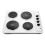 Montpeller 60cm Solid Plate Hob In White 2