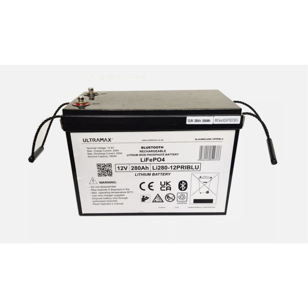 Ultramax 12V 280Ah Lithium Leisure Battery 5036446822376