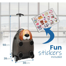 (Cow ) Kids Suitcase with Wheels and Extension Handle