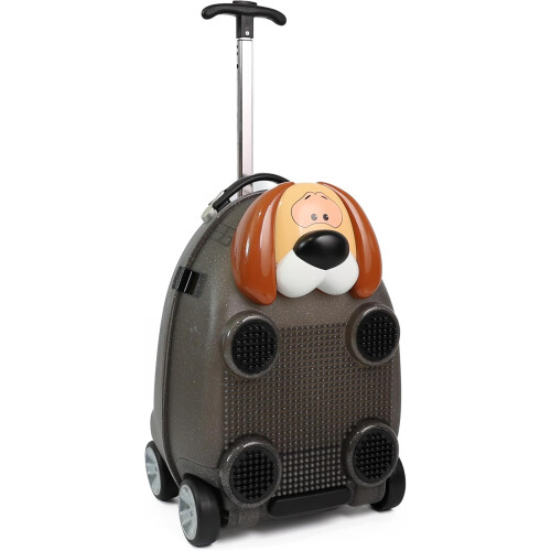 (Dog) Kids Suitcase with Wheels and Extension Handle