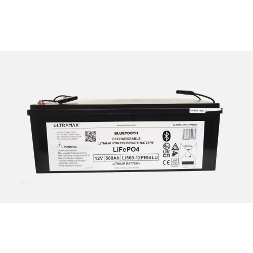 UltraMax 12v 560Ah Prismatic Lithium Iron Phosphate With Bluetooth