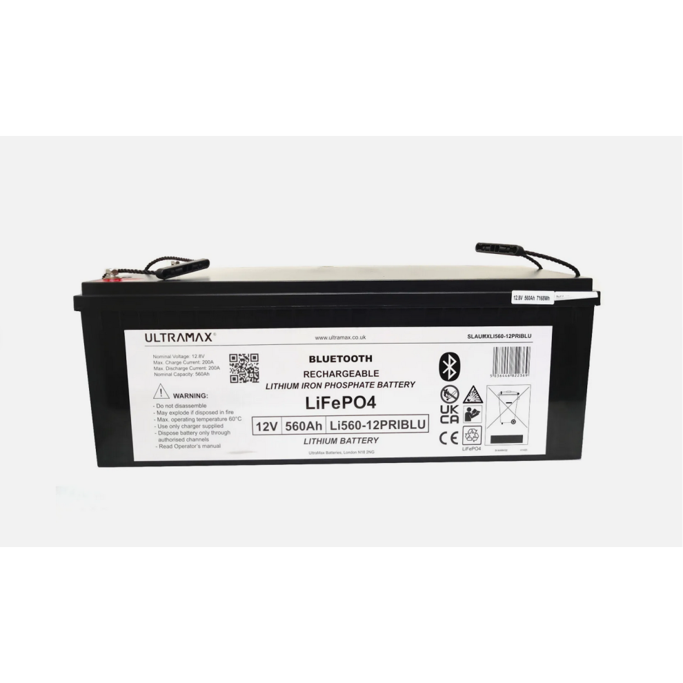 Ultramax 12V 560Ah Prismatic Lithium Iron Phosphate With Bluetooth 5036446822369