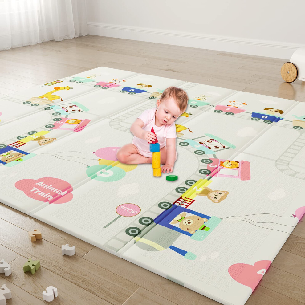 (Roller Coaster+Forest | Thickness 1.5cm) Foldable Foam Baby Play Mat