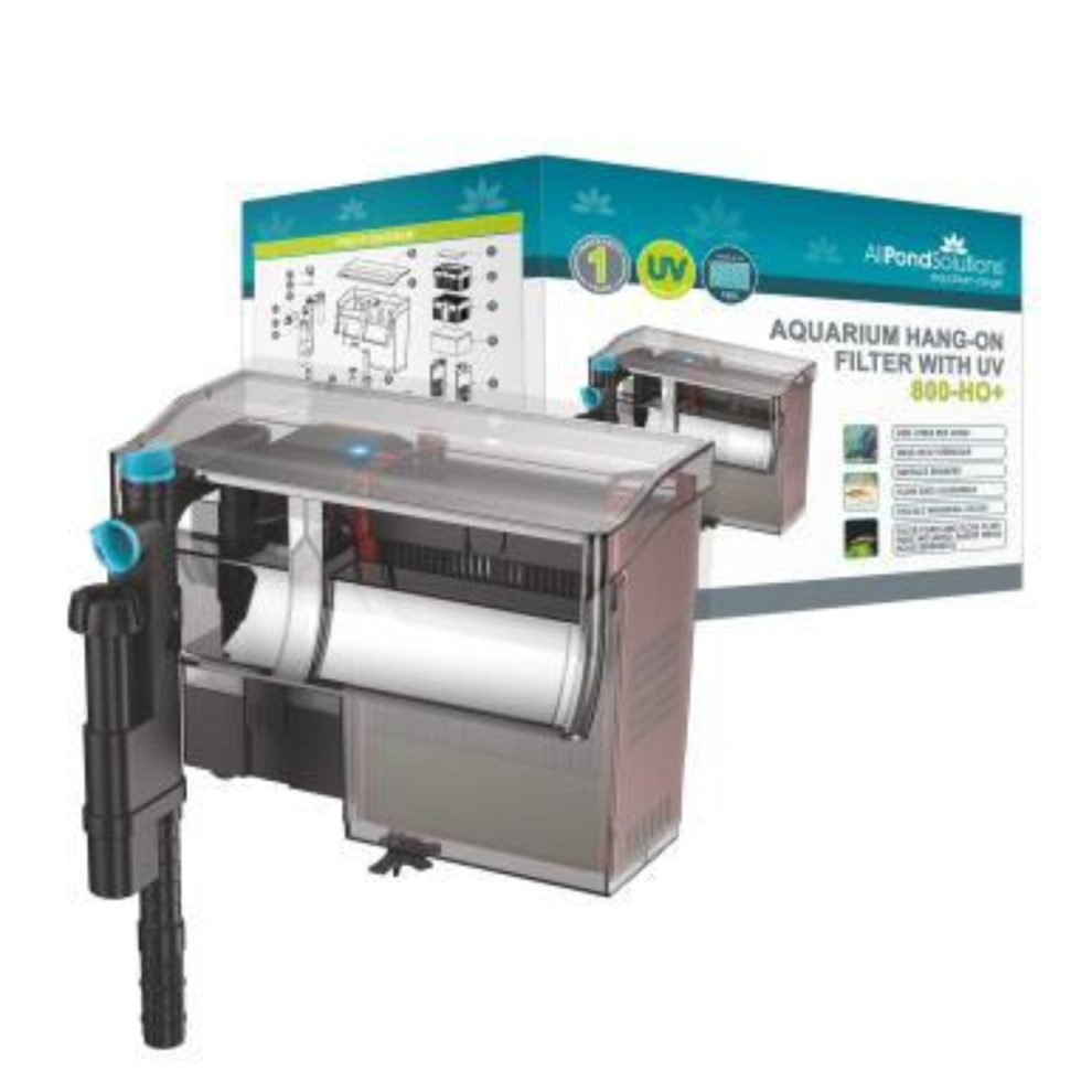 AllPondSolutions Aquarium Hang on Filter 800 L/H + 5W UV - 800-HO+