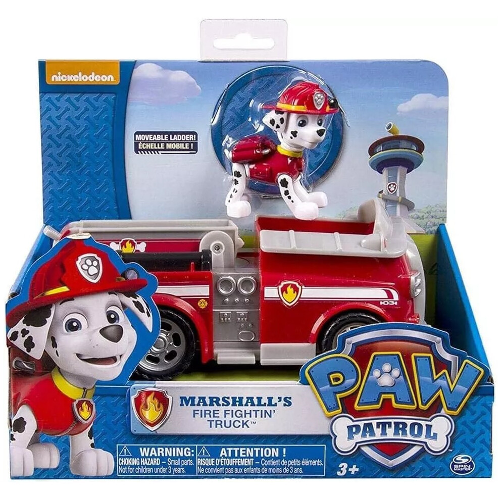 New Spin Master Nickelodeon Paw Patrol Marshall's Fire Fighting Truck Toy Figure