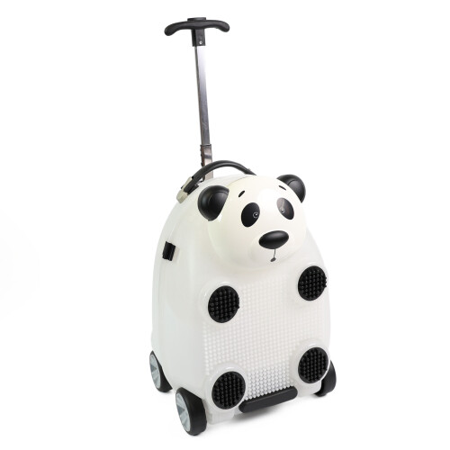 (Panda) Kids Suitcase with Wheels and Extension Handle