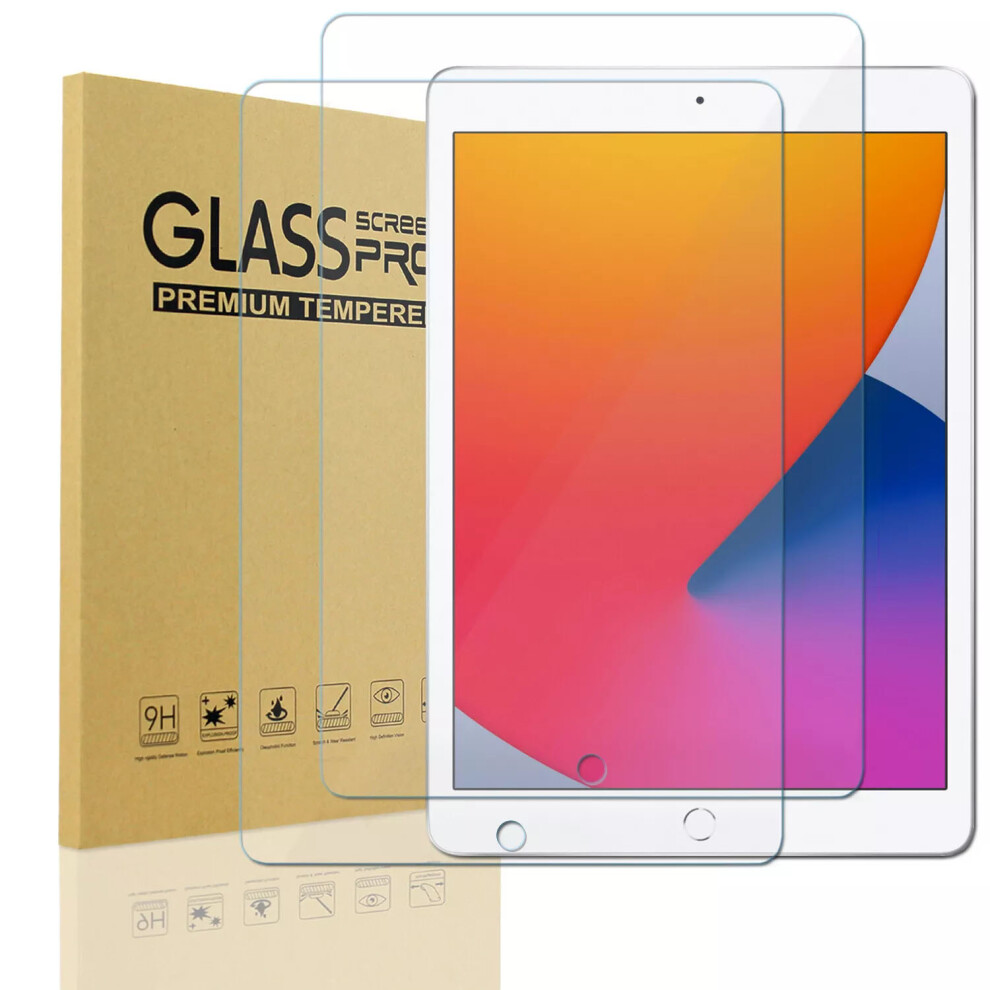 (Apple iPad Air 3 (2019)) 2Pk iPad 10.2" 7/8/9TH Gen Temper Glass 2021/20/19