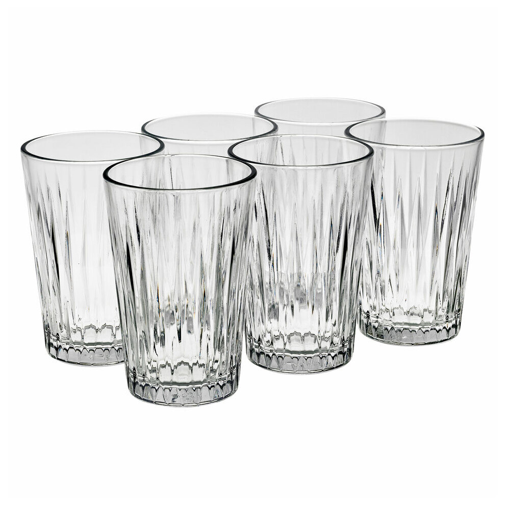Queensway Home & Dinning (6X350ml Highball Glasses ) Highball Drinking Glasses Whiskey Tumblers