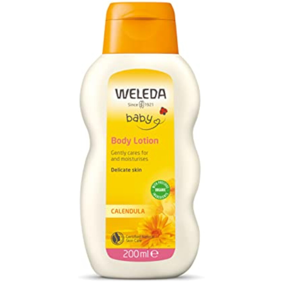 Weleda Calendula Baby Lotion Delicate Child & Baby Moisturiser, Gentle Baby Face Cream & Body Moisturising Cream Kids Face Cream & All Over Baby Cream