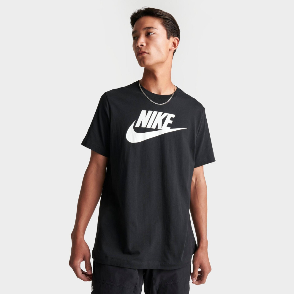 (Black, L) Nike Air Mens Sportswear Futura Graphic Print Logo T Shirt