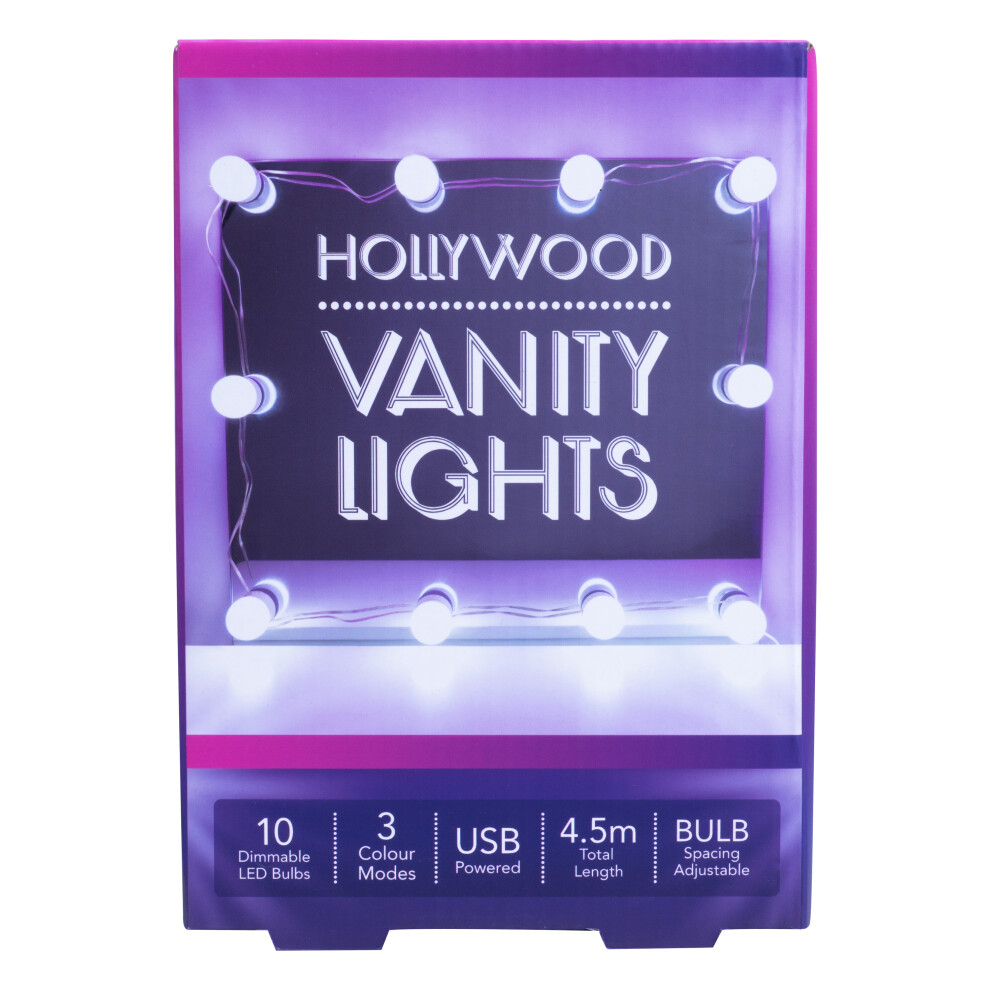 Hollywood Vanity String Lights 10 Dimmable Light Bulbs. USB Powered-image-OPC-PF8CFSY-NEW