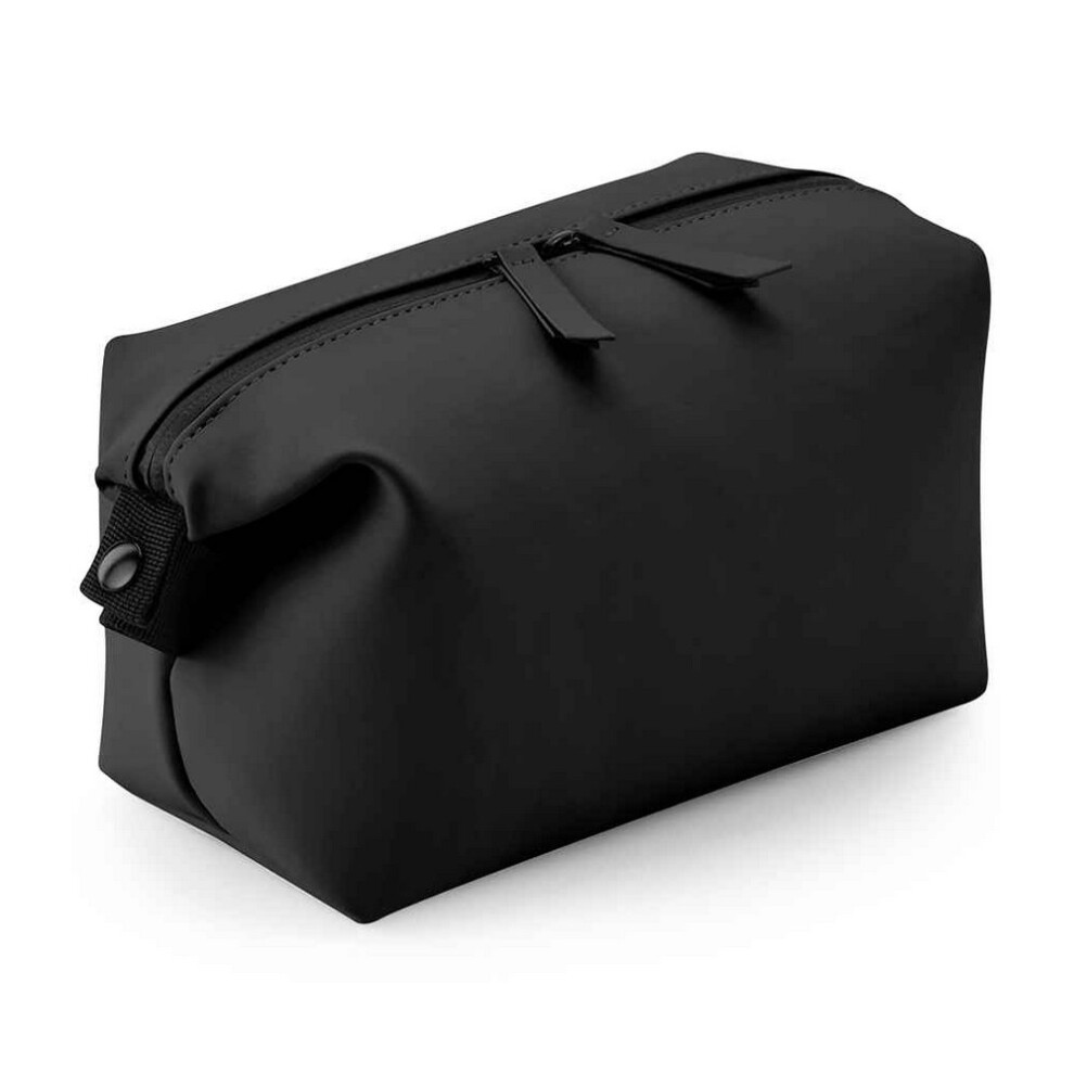 (One Size, Black) Bagbase Matte PU Toiletry Bag