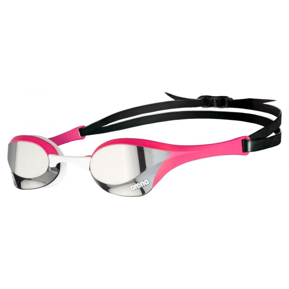 (One Size, Silver/Pink) Arena Cobra Mirror Ultra Swipe Swimming Goggles