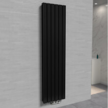 Nes Home 1800 X 410 mm Vertical Flat Panel Black Designer Radiator