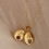 (A) Personalized Letter & Birthstone Necklace Chain 45cm 5