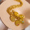 (E) Personalized Letter & Birthstone Necklace Chain 45cm 7