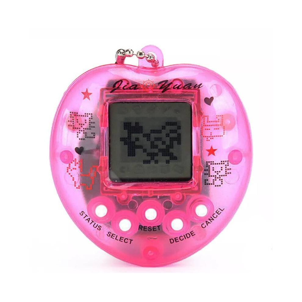 (Pink) Tamagotchi Electronic Virtual Cyber Pet Retro Toy Game Nostaic 90S Keyring Pink
