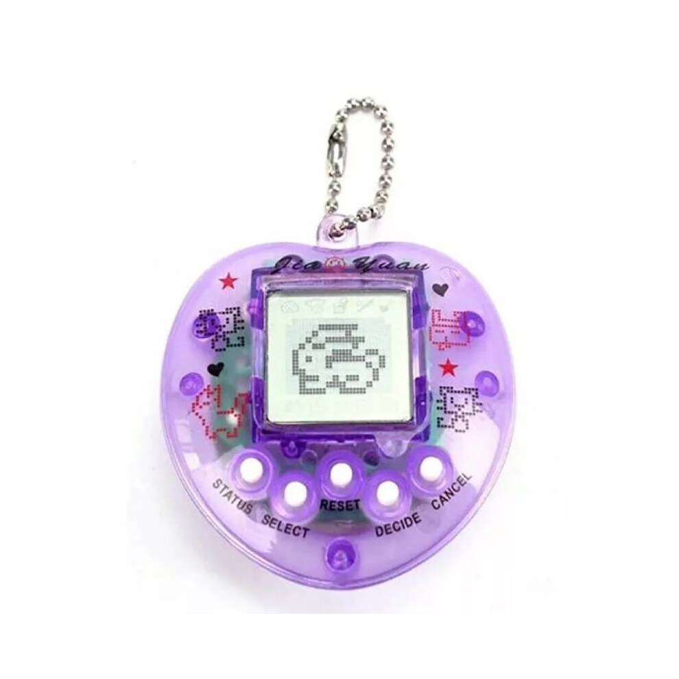 (Purple) Tamagotchi Electronic Virtual Cyber Pet Retro Toy Game Nostaic 90s Keyring