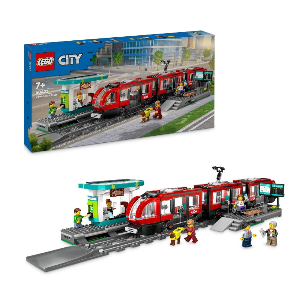 Lego City 60423 Downtown Streetcar And Station