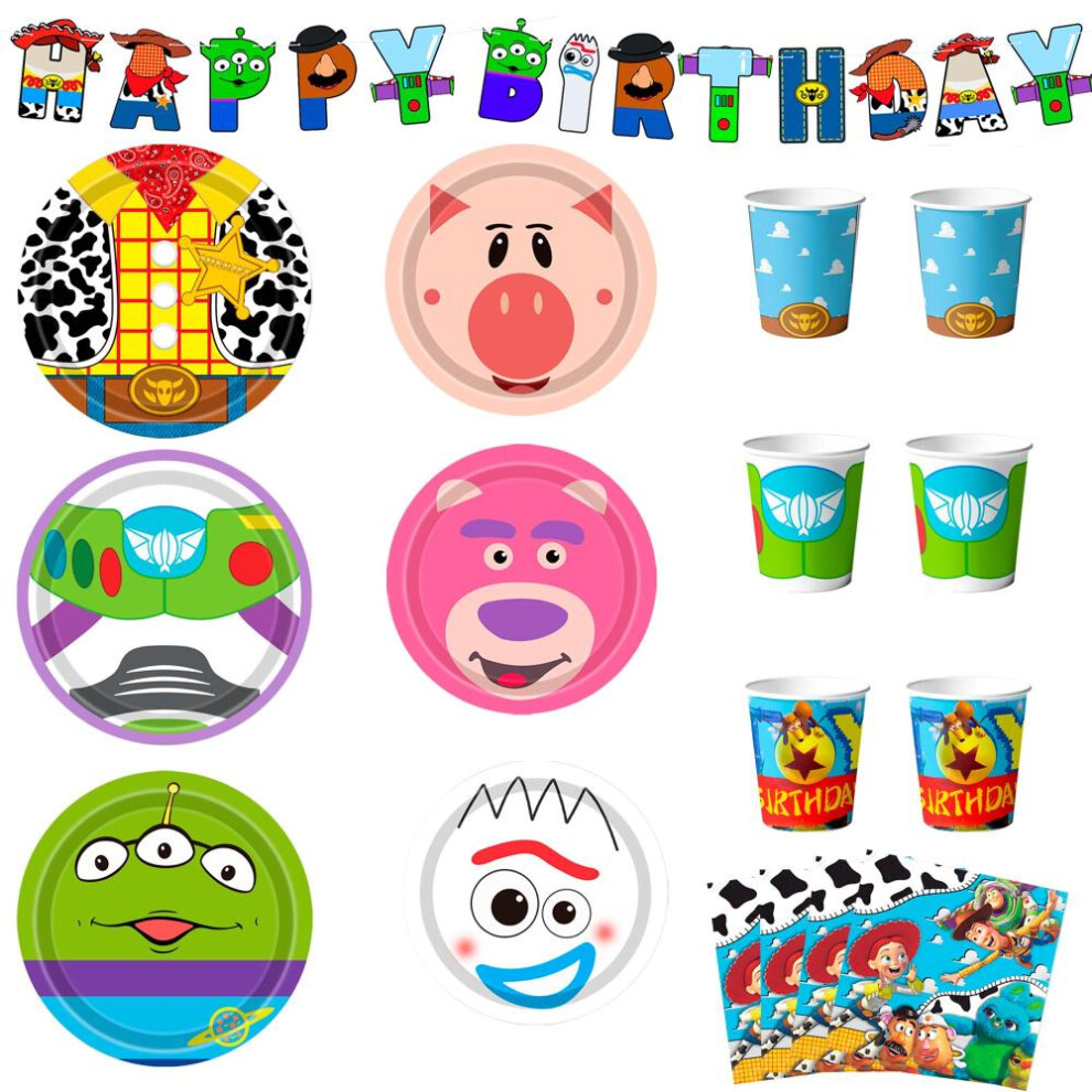 133 pcs Toy Story Birthday Decorations ,Toy Story Party Tableware, Toy Story Birthday Tableware,Toy Story Party Supplies