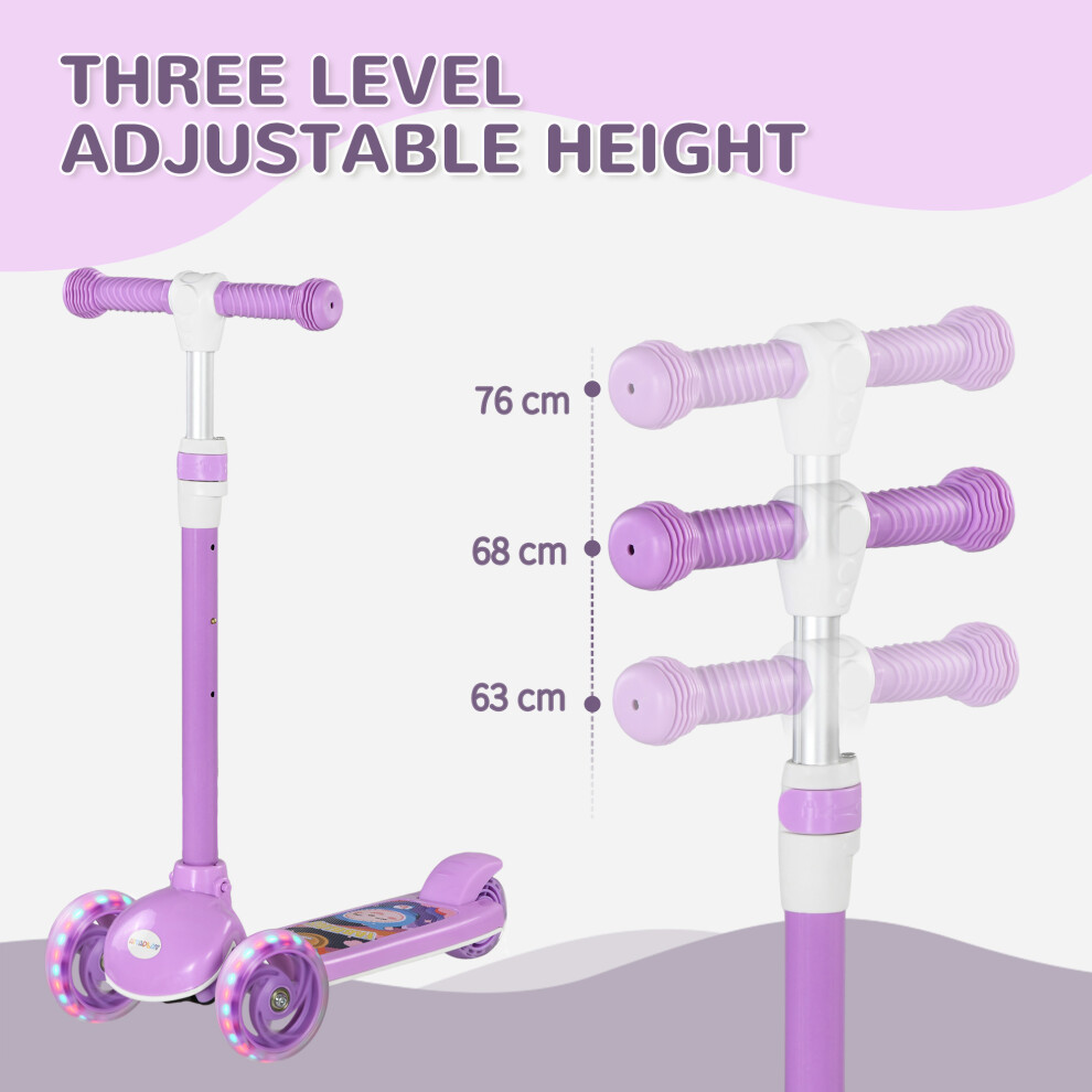 aiyaplay-kids-3-wheel-scooter-for-2-6-years-old-w--adjustable-height--purple