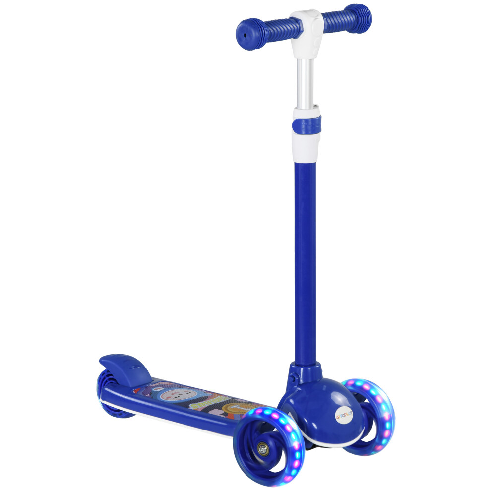 AIYAPLAY Kids 3 Wheel Scooter For 2-6 Years Old w/ Adjustable Height, Blue